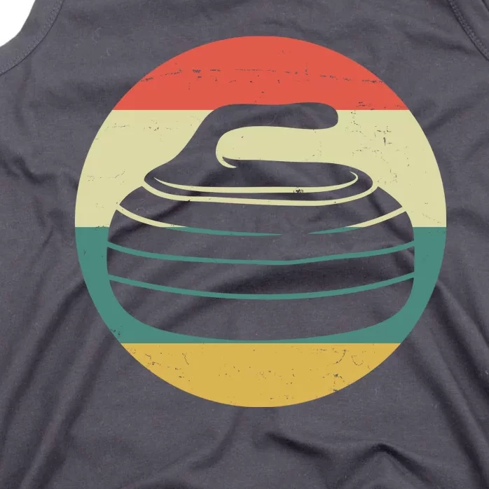 Team Curling Retro Sunset Sport Tank Top