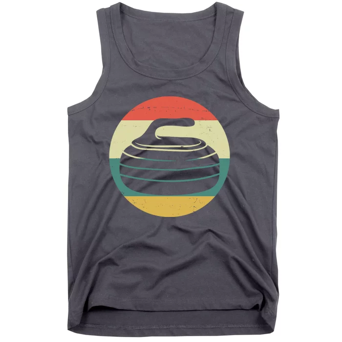 Team Curling Retro Sunset Sport Tank Top