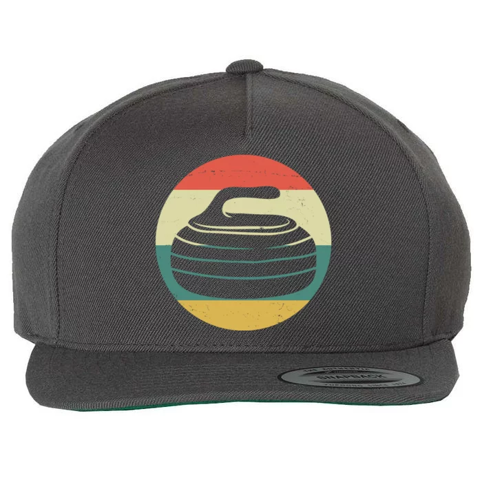 Team Curling Retro Sunset Sport Wool Snapback Cap