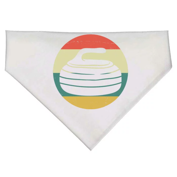 Team Curling Retro Sunset Sport USA-Made Doggie Bandana