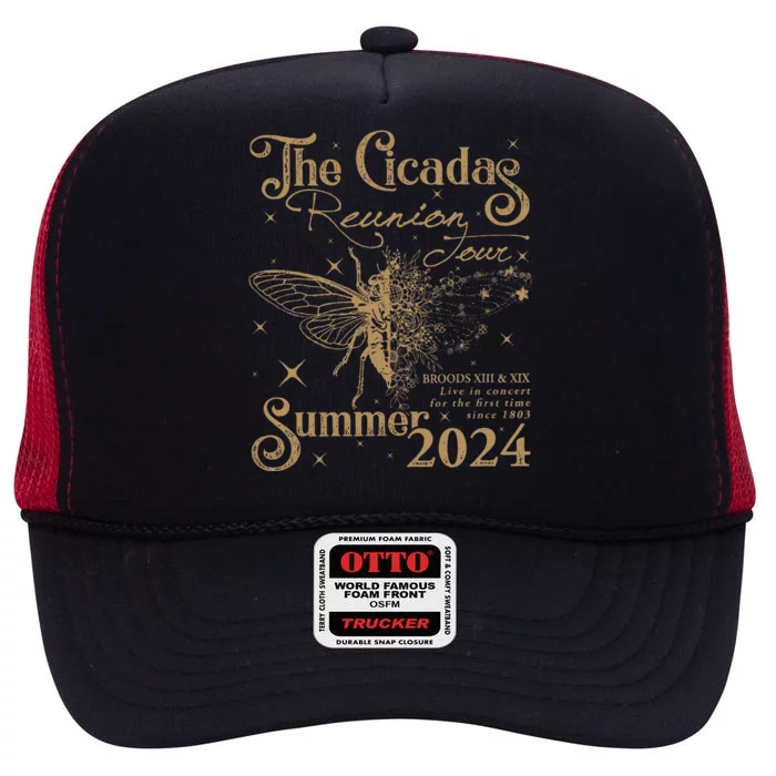 The Cicada Reunion U.S 2024 Cicadas Concert Fest High Crown Mesh Trucker Hat