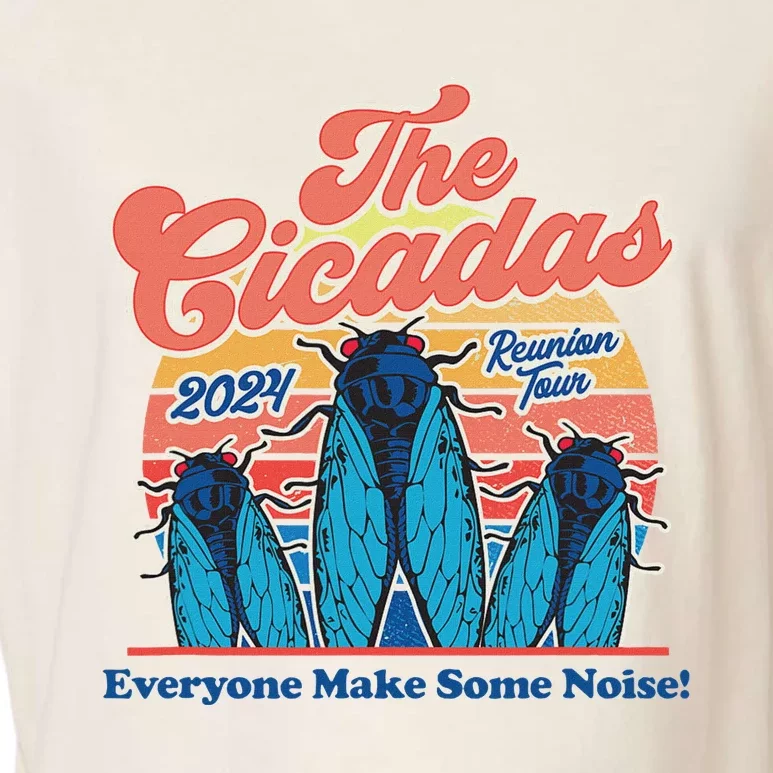 The Cicadas Reunion Retro Beach Concert Design Garment-Dyed Women's Muscle Tee