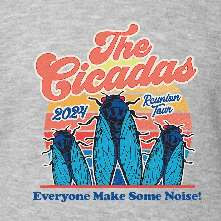 The Cicadas Reunion Retro Beach Concert Design Toddler Sweatshirt