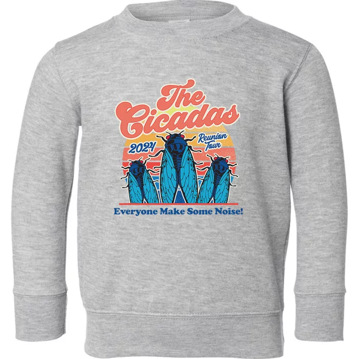 The Cicadas Reunion Retro Beach Concert Design Toddler Sweatshirt