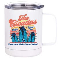 The Cicadas Reunion Retro Beach Concert Design 12 oz Stainless Steel Tumbler Cup