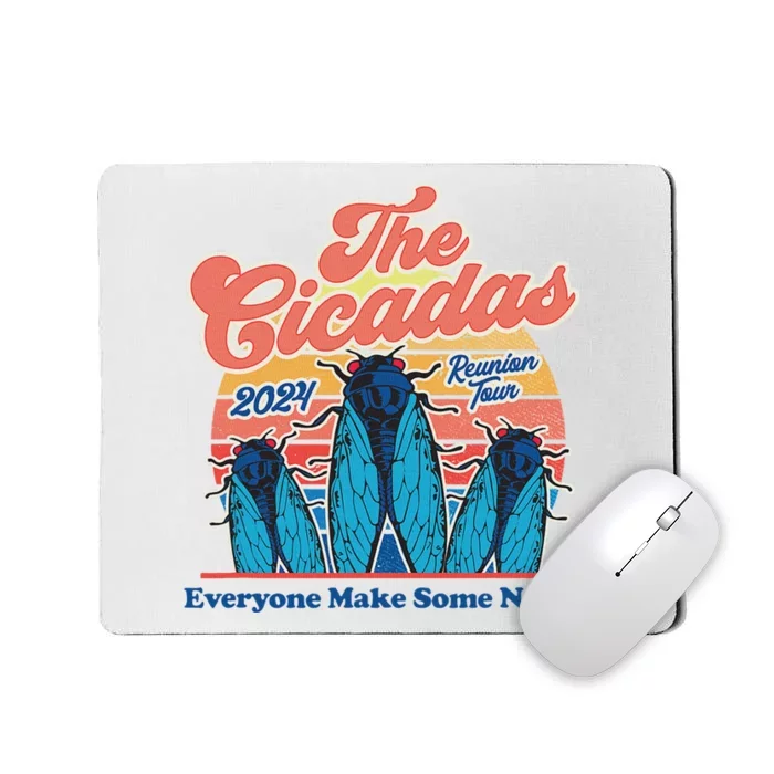 The Cicadas Reunion Retro Beach Concert Design Mousepad