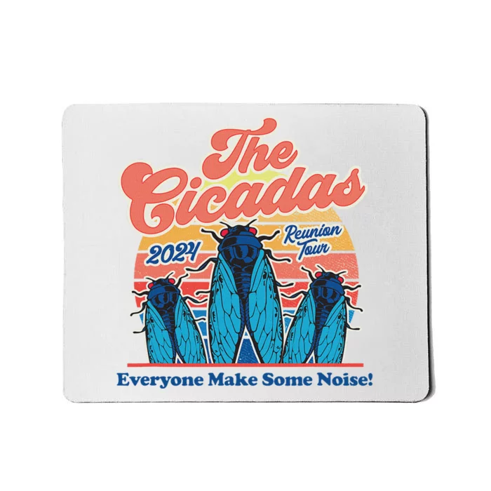 The Cicadas Reunion Retro Beach Concert Design Mousepad