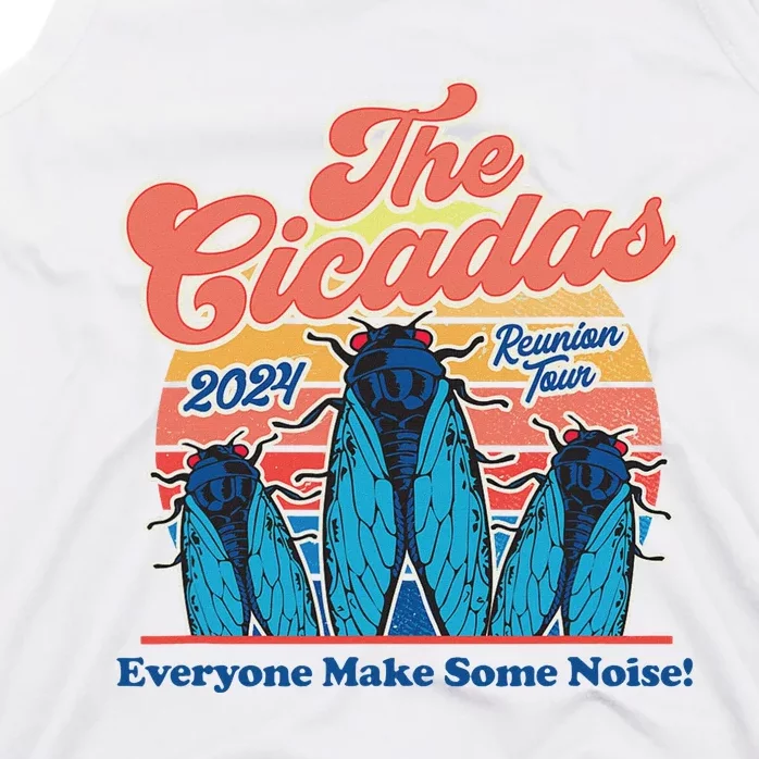 The Cicadas Reunion Retro Beach Concert Design Tank Top