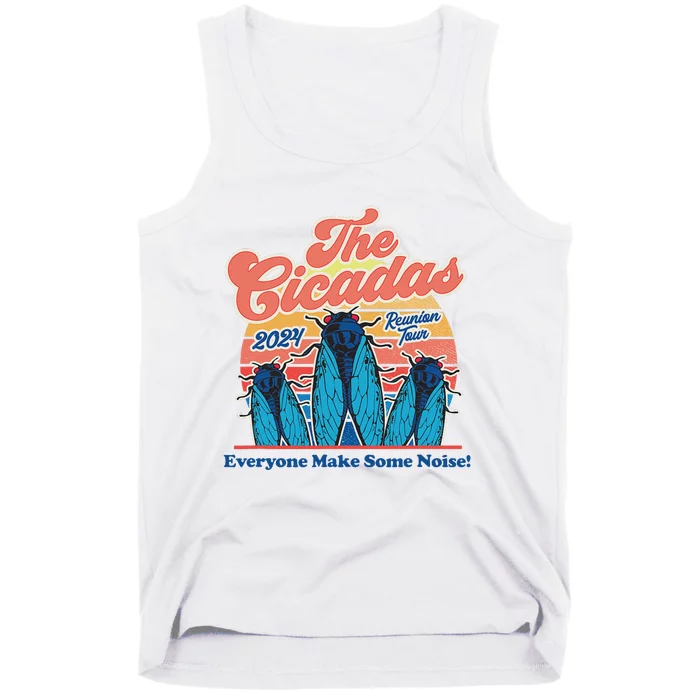 The Cicadas Reunion Retro Beach Concert Design Tank Top