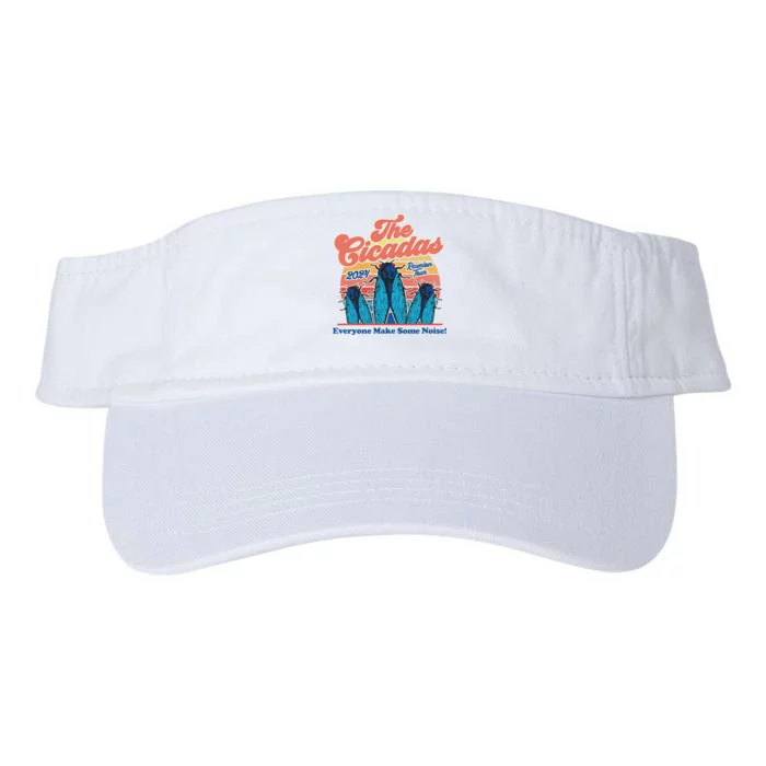 The Cicadas Reunion Retro Beach Concert Design Valucap Bio-Washed Visor