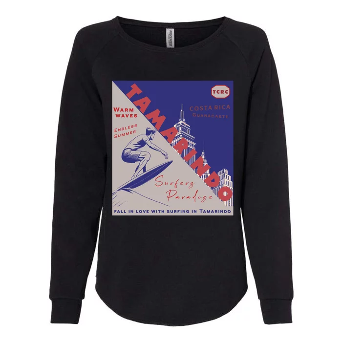 Tamarindo Costa Rica Surf Spots. Womens California Wash Sweatshirt