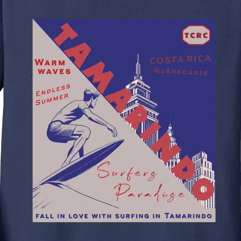 Tamarindo Costa Rica Surf Spots. Kids Long Sleeve Shirt