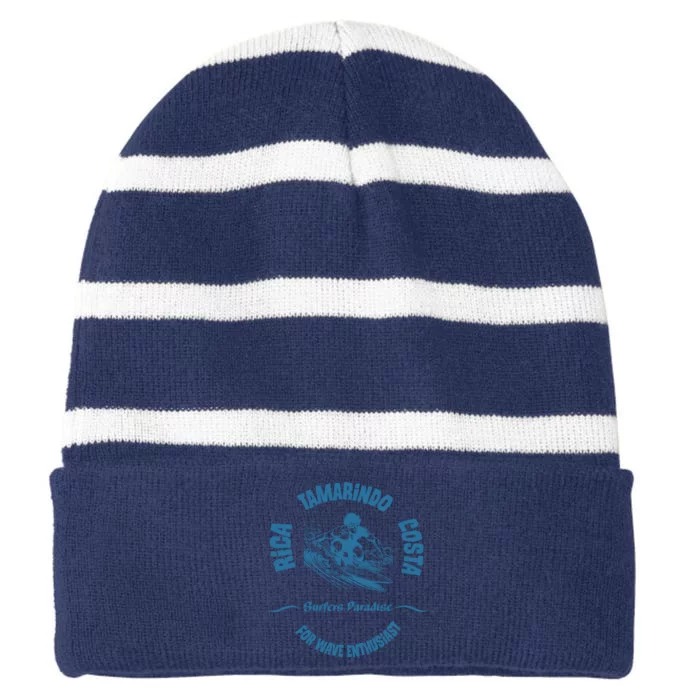 Tamarindo Costa Rica Striped Beanie with Solid Band