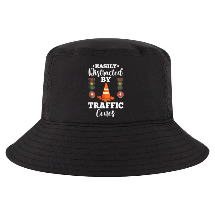 Traffic Cone Road Sign Safety Pylons Cool Comfort Performance Bucket Hat