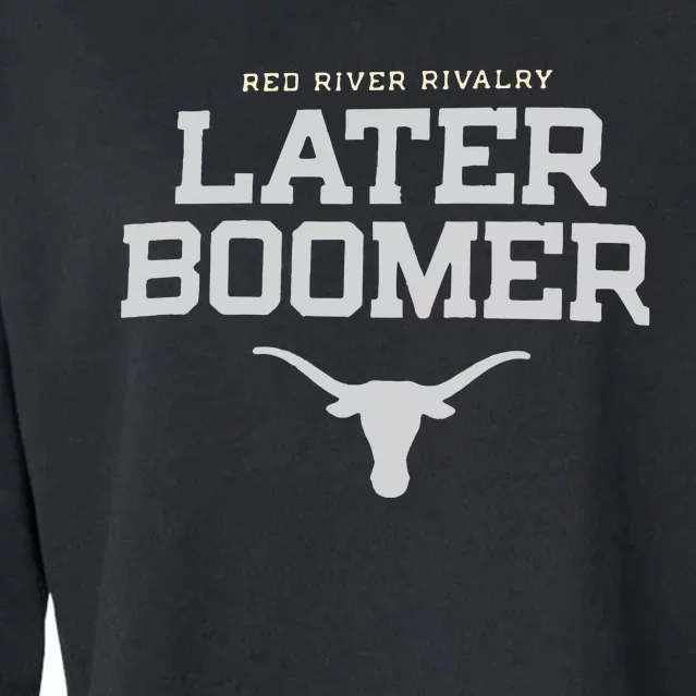 Texas Champion Red River Rivalry Slogan Cropped Pullover Crew