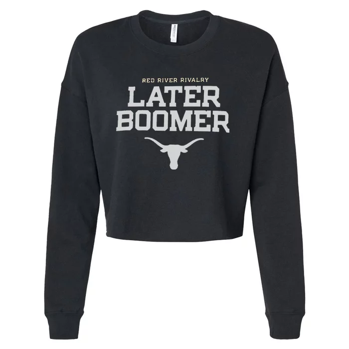 Texas Champion Red River Rivalry Slogan Cropped Pullover Crew