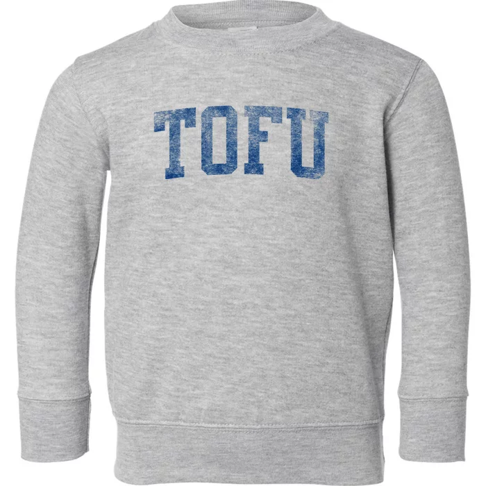 Tofu College – Retro Soy Boy Funny Vegan Toddler Sweatshirt