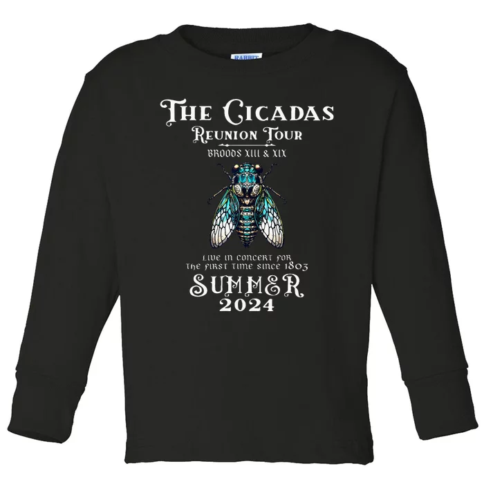 The Cicada Reunion U.S 2024 Cicada Concert Toddler Long Sleeve Shirt