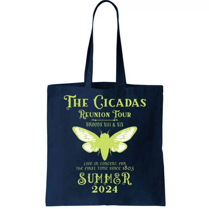 The Cicada Reunion U.S 2024 Cicada Concert Fest Lover Tote Bag