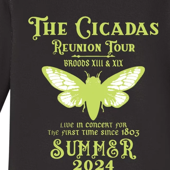 The Cicada Reunion U.S 2024 Cicada Concert Fest Lover Baby Long Sleeve Bodysuit