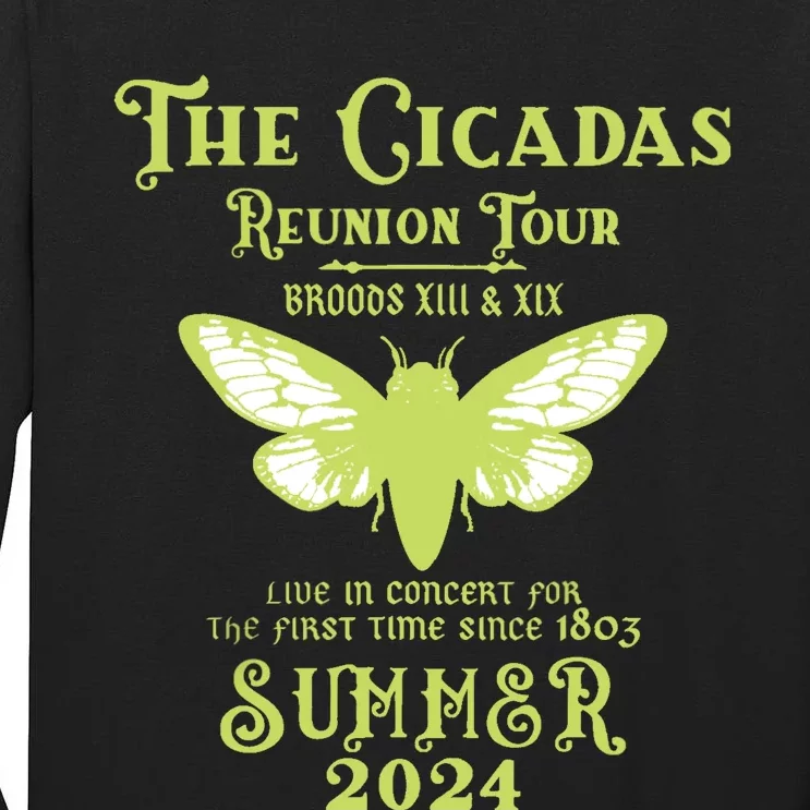 The Cicada Reunion U.S 2024 Cicada Concert Fest Lover Tall Long Sleeve T-Shirt