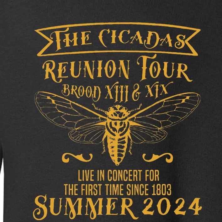 The Cicada Reunion 2024 Brood Xiii Xix Toddler Sweatshirt