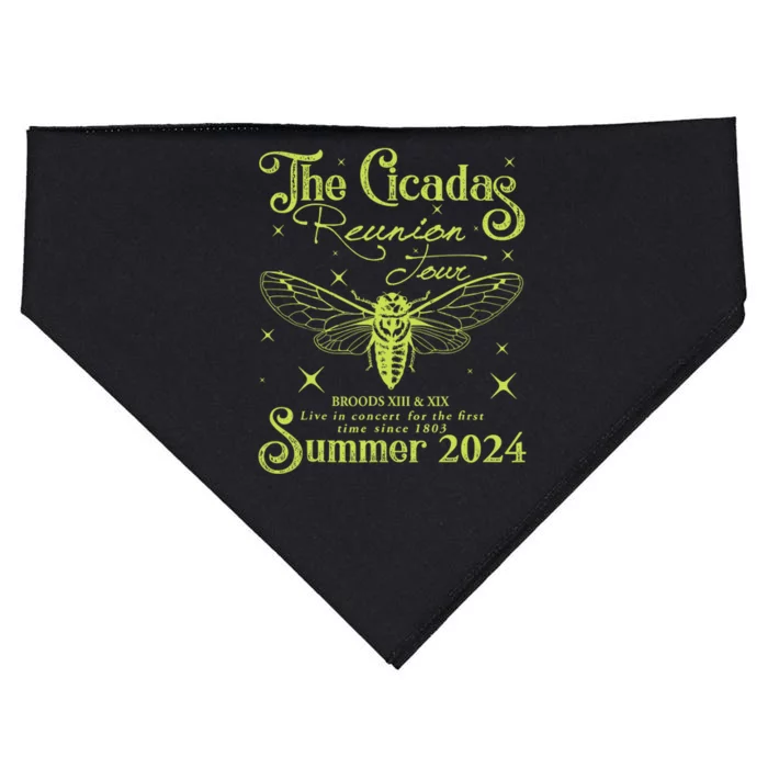 The Cicadas Reunion Summer 2024 Cicada Nature Lover USA-Made Doggie Bandana