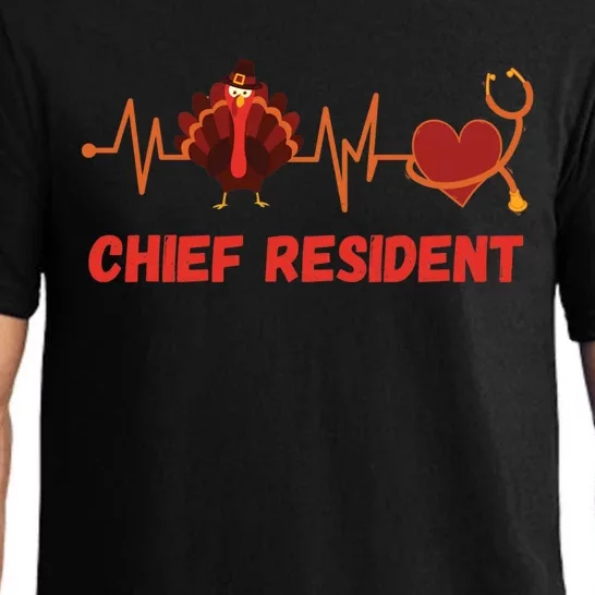 Thanksgiving Chief Resident Heartbeat Stethoscope Doctor Gift Pajama Set