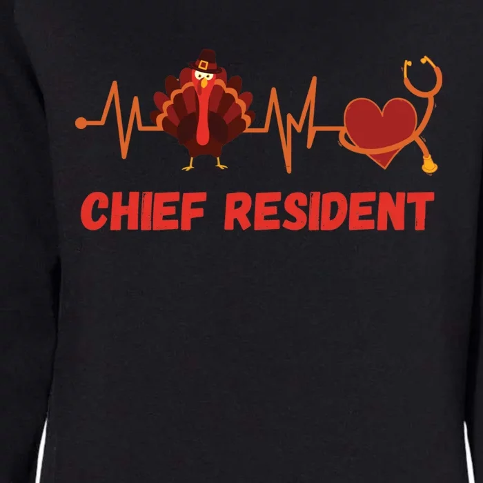 Thanksgiving Chief Resident Heartbeat Stethoscope Doctor Gift Womens California Wash Sweatshirt