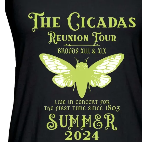 The Cicada Reunion U.S 2024 Cicada Concert Fest Lover Ladies Essential Flowy Tank