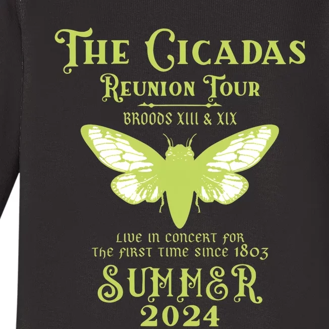 The Cicada Reunion U.S 2024 Cicada Concert Fest Lover Baby Long Sleeve Bodysuit