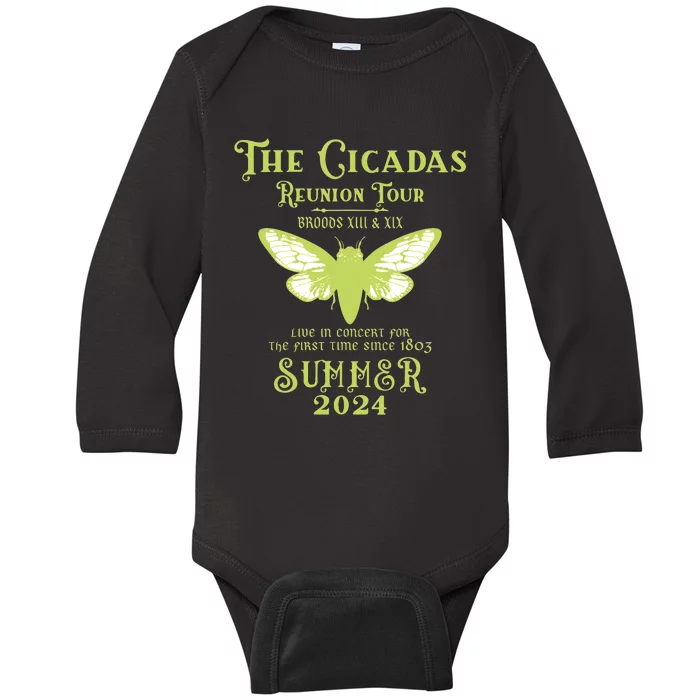 The Cicada Reunion U.S 2024 Cicada Concert Fest Lover Baby Long Sleeve Bodysuit