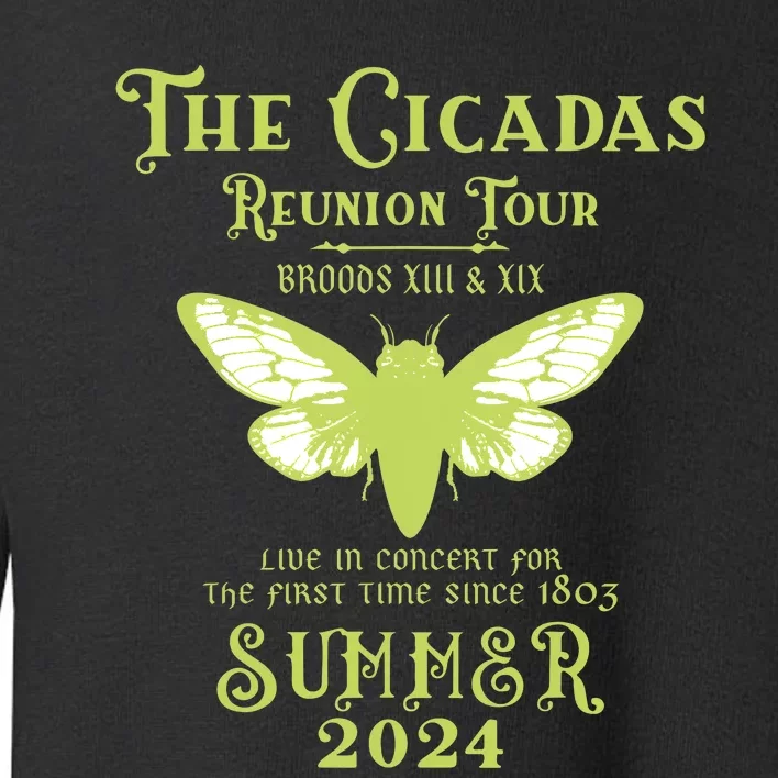 The Cicada Reunion U.S 2024 Cicada Concert Fest Lover Toddler Sweatshirt