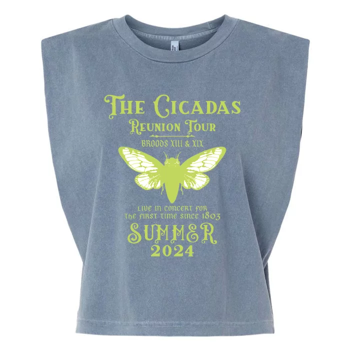 The Cicada Reunion U.S 2024 Cicada Concert Fest Lover Garment-Dyed Women's Muscle Tee