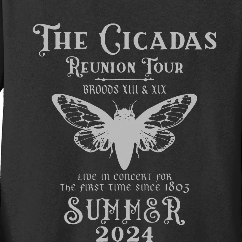 The Cicada Reunion U.S 2024 Cicada Concert Kids Long Sleeve Shirt