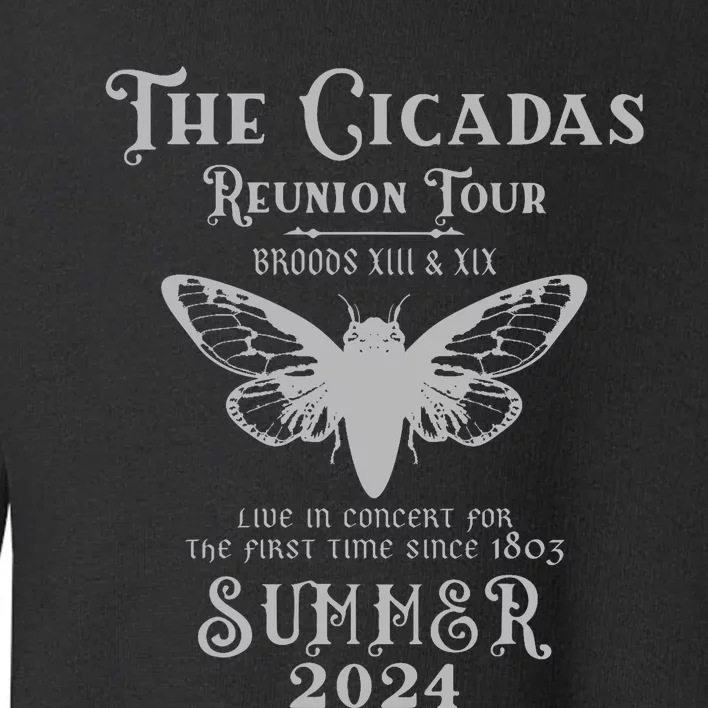 The Cicada Reunion U.S 2024 Cicada Concert Fest Lover Toddler Sweatshirt