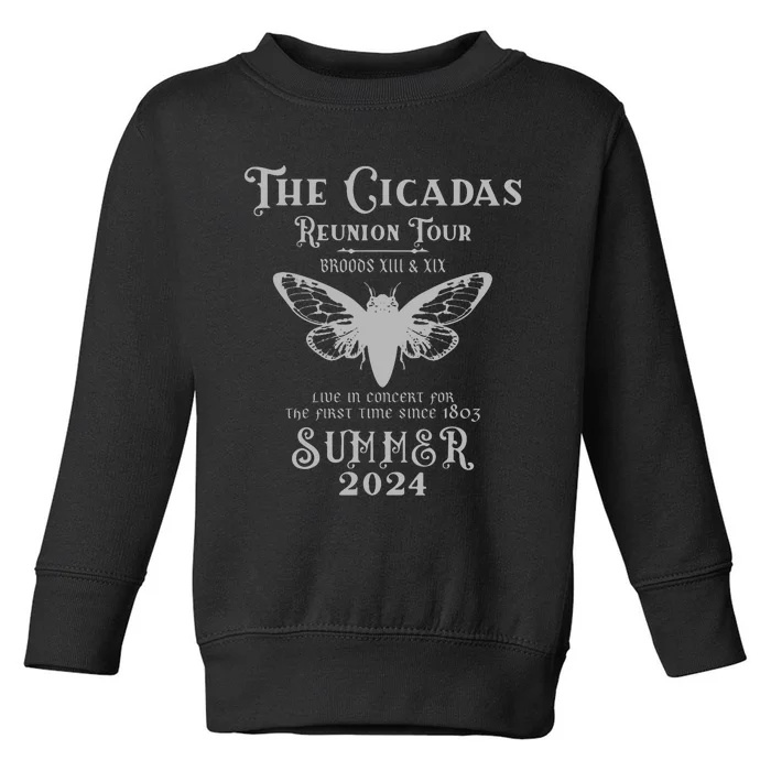 The Cicada Reunion U.S 2024 Cicada Concert Fest Lover Toddler Sweatshirt