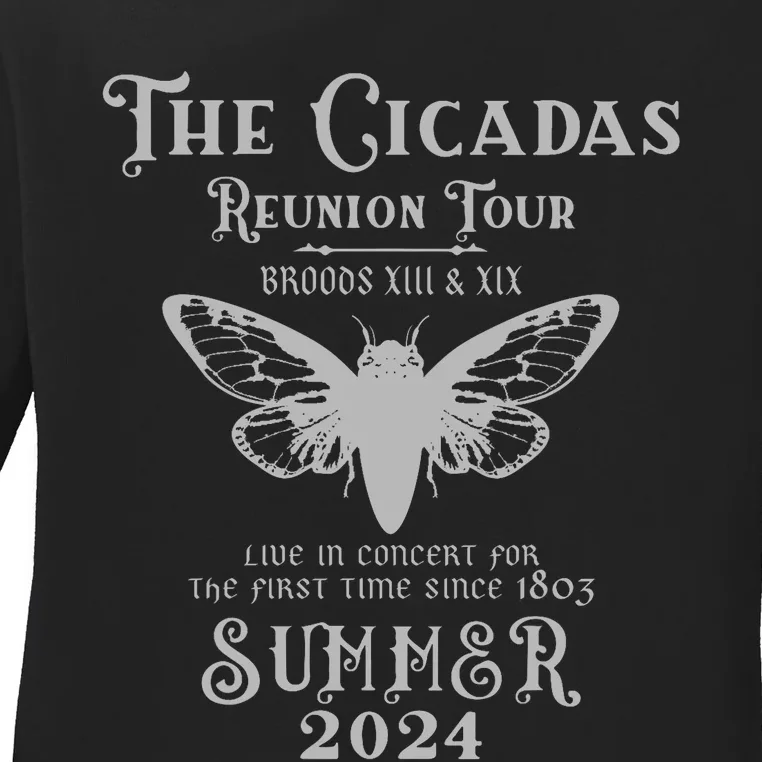 The Cicada Reunion U.S 2024 Cicada Concert Fest Lover Ladies Long Sleeve Shirt