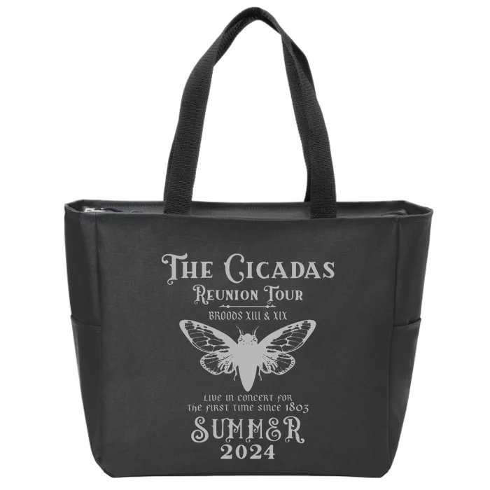 The Cicada Reunion U.S 2024 Cicada Concert Fest Lover Zip Tote Bag