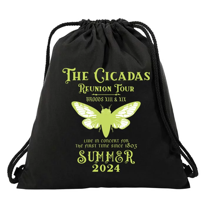 The Cicada Reunion U.S 2024 Cicada Concert Fest Drawstring Bag