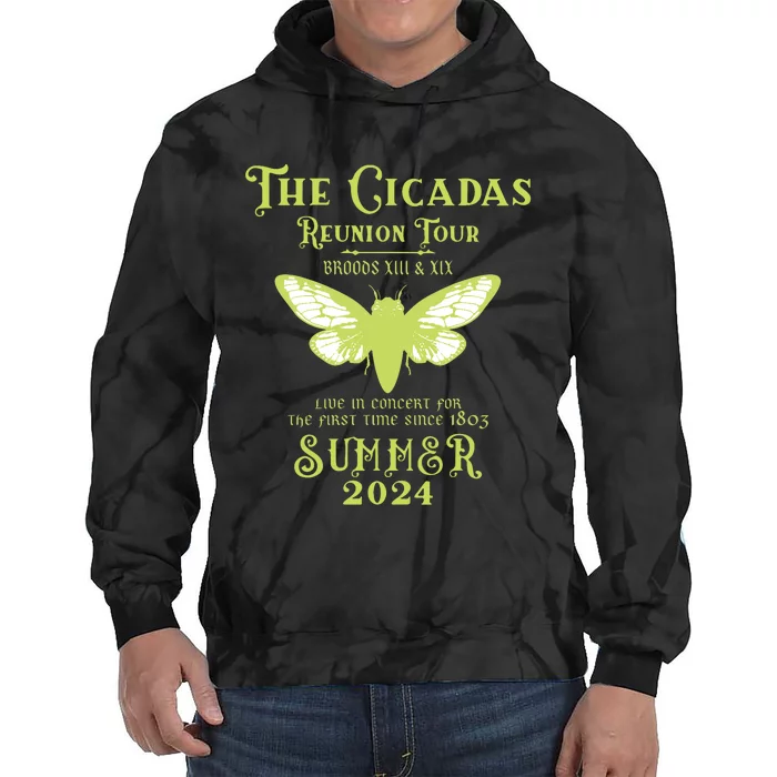 The Cicada Reunion U.S 2024 Cicada Concert Fest Tie Dye Hoodie