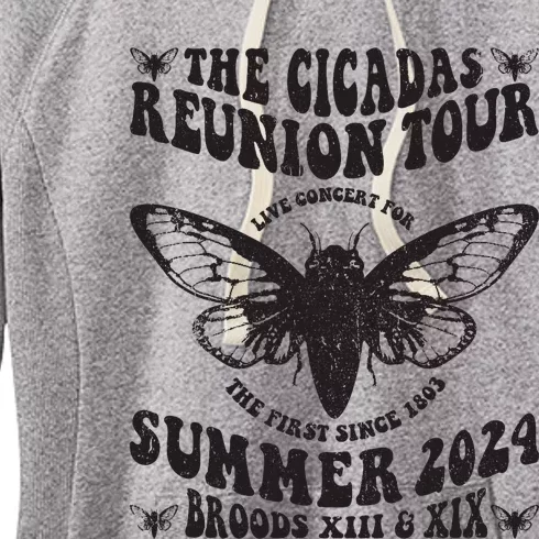 The Cicada Reunion U.S 2024 Concert Fest Lover Groovy Women's Fleece Hoodie