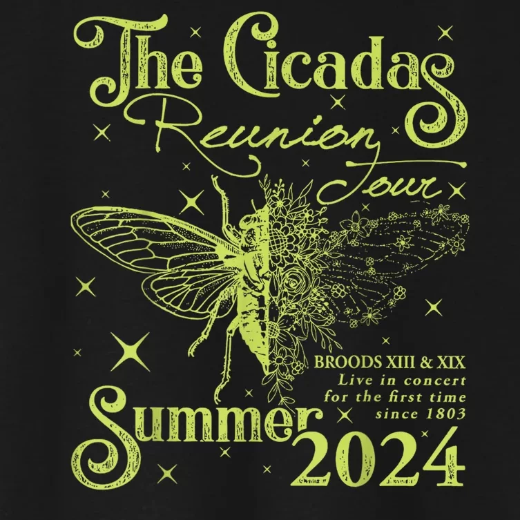 The Cicada Reunion U.S 2024 Cicada Concert Fest Lover Women's Crop Top Tee