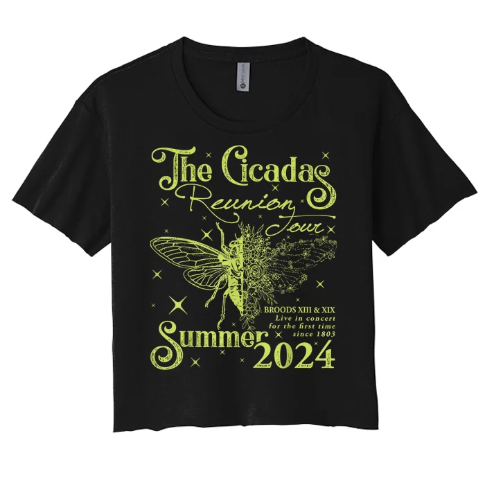 The Cicada Reunion U.S 2024 Cicada Concert Fest Lover Women's Crop Top Tee