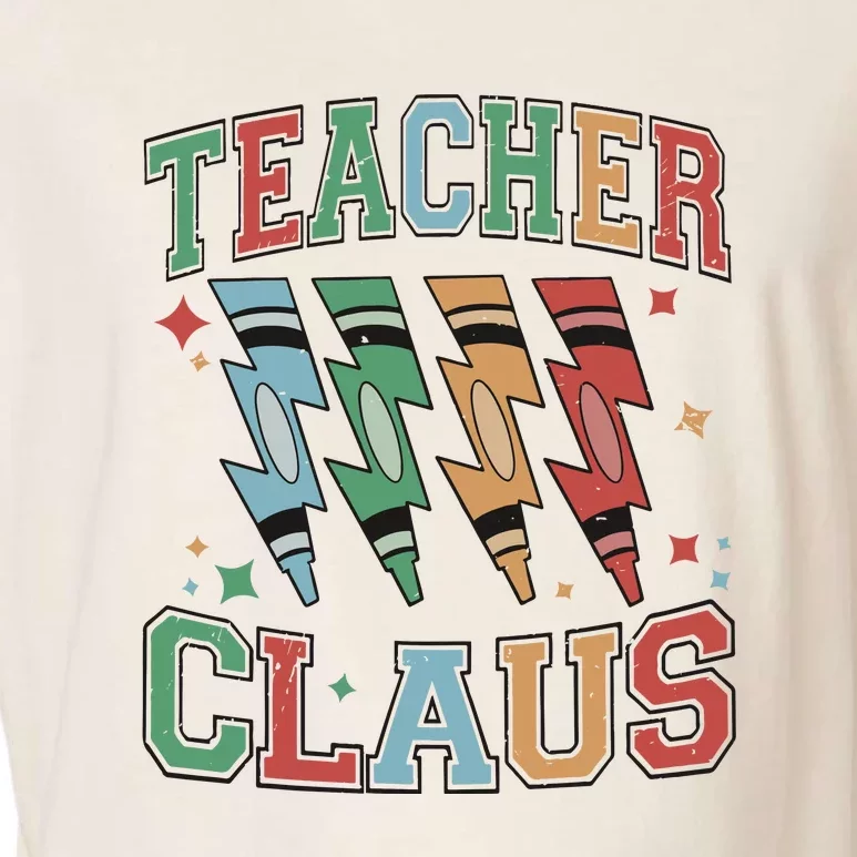 Teacher Claus Retro Christmas Garment-Dyed Women's Muscle Tee