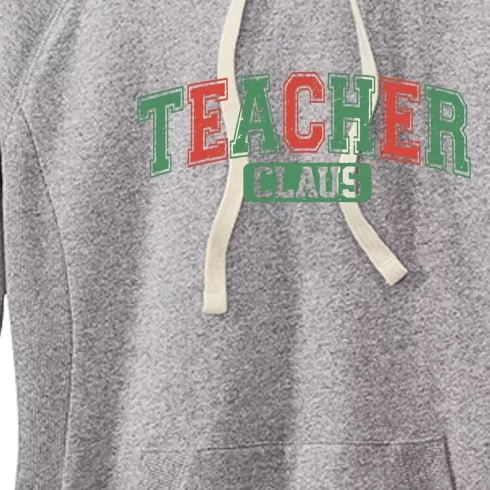 Teacher Claus Retro Christmas Women's Fleece Hoodie