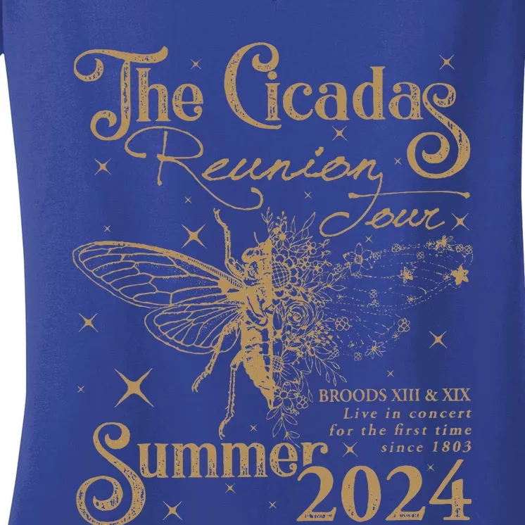 The Cicada Reunion U.S 2024 Cicadas Women's V-Neck T-Shirt