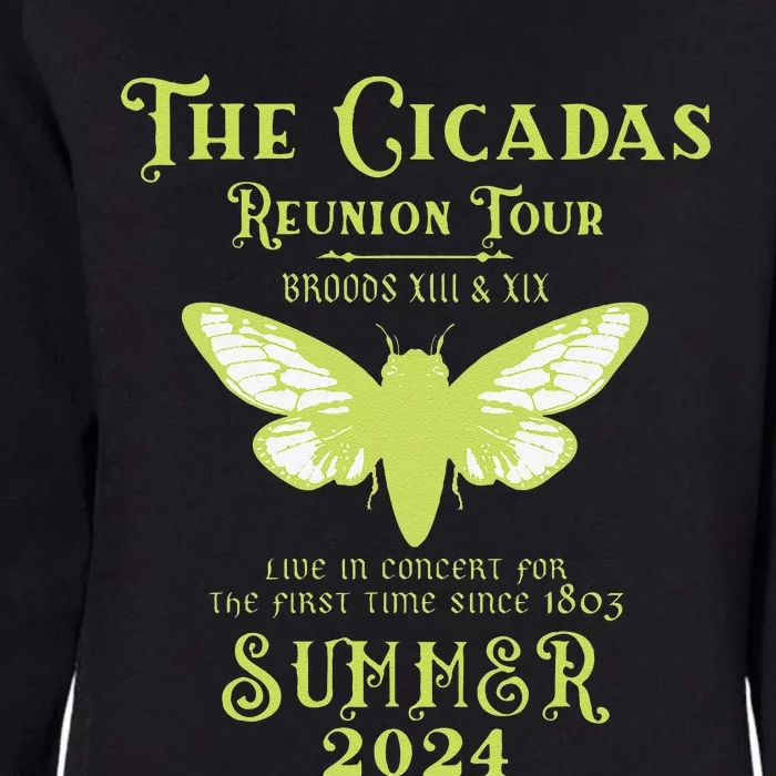 The Cicada Reunion U.S 2024 Cicada Concert Fest Lover Womens California Wash Sweatshirt