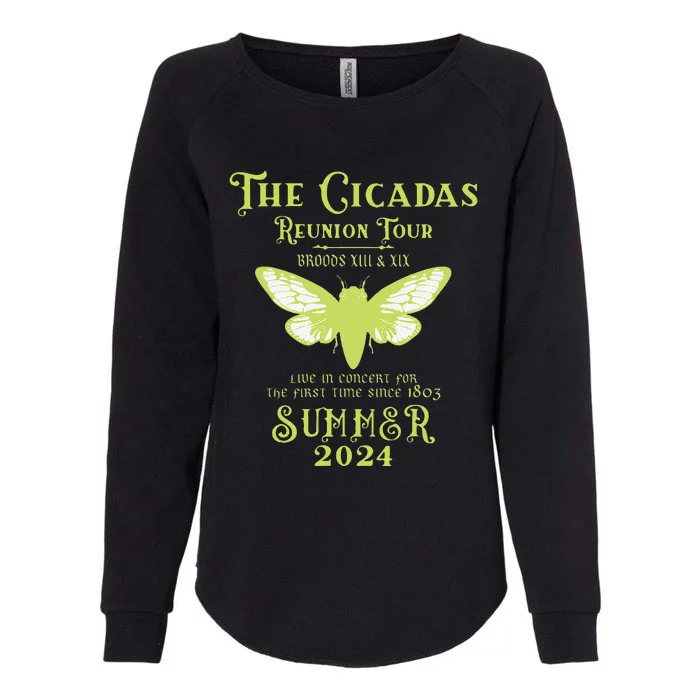 The Cicada Reunion U.S 2024 Cicada Concert Fest Lover Womens California Wash Sweatshirt