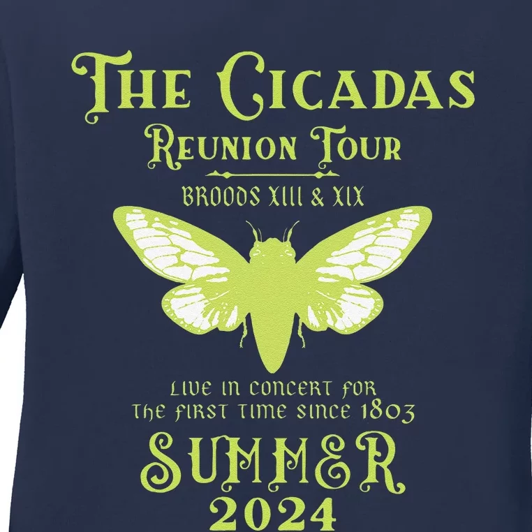 The Cicada Reunion U.S 2024 Cicada Concert Fest Lover Ladies Long Sleeve Shirt